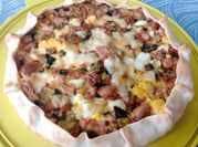 Una foto de tarta de gallina