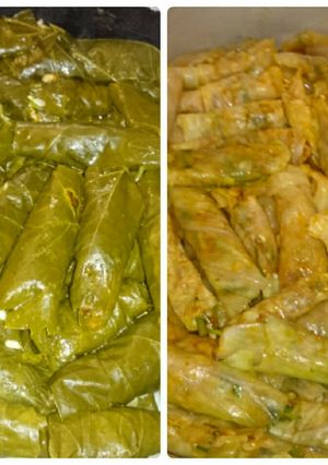 صورة لوصفة محشي كرنب وورق عنب