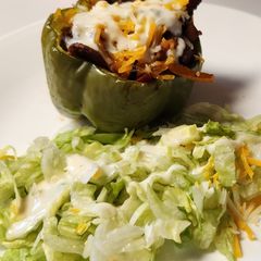A picture of Chicken Fajita Stuffed Peppers.