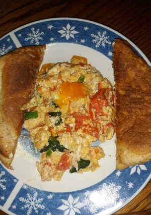 A picture of Tasty scrambled Eggs.
