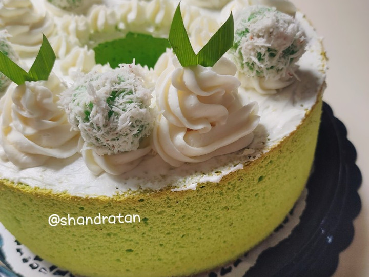 Resep Chiffon klepon cake Anti Gagal