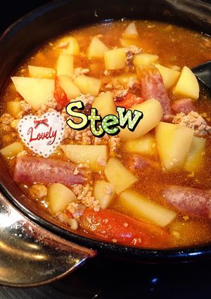 Foto resep Minced beef & potato stew