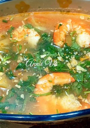 Hình của món Canh chua tôm.