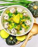 Canh Bí Đỏ Nhật Nấu Mọc