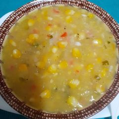 A picture of Romancing The Rains, Indo - Chinese Sweet Corn Soup.