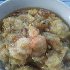 A picture of Tempoyak tumis udang.