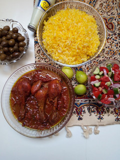 عکسی از دستور مرغ آلبالویی