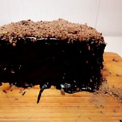 A picture of 7 minute microwave Chocolate Cake.