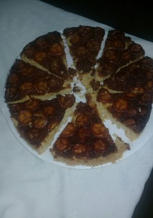 Una foto de Bizcochuelo invertidas con banana
