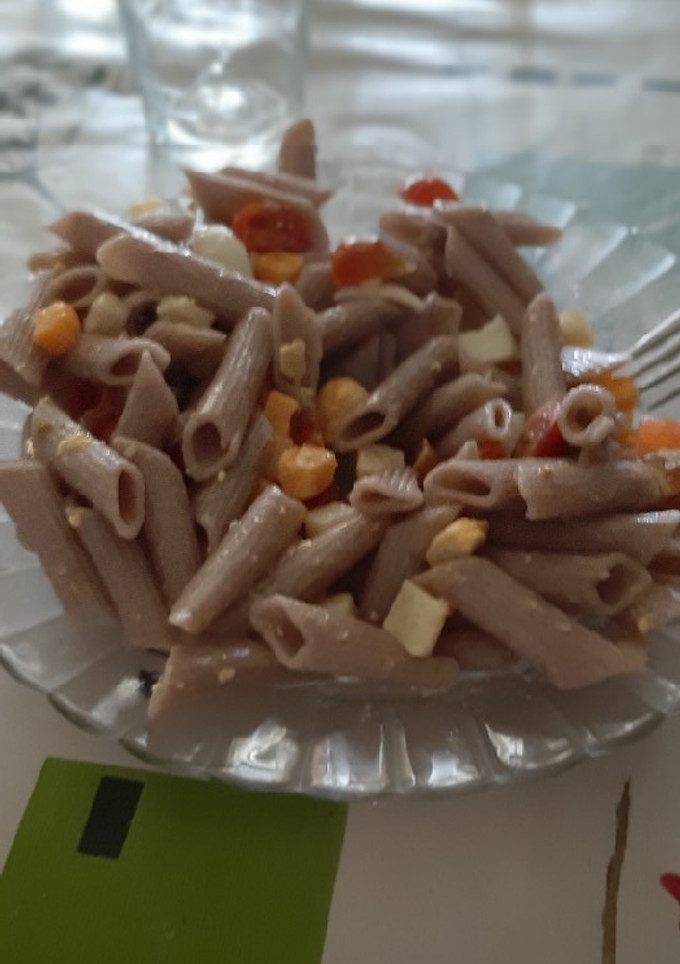 Una foto de Ensalada de pasta 4 estaciones, con macarrones de trigo sarraceno