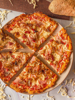 Una foto de Pizza con base de boniato