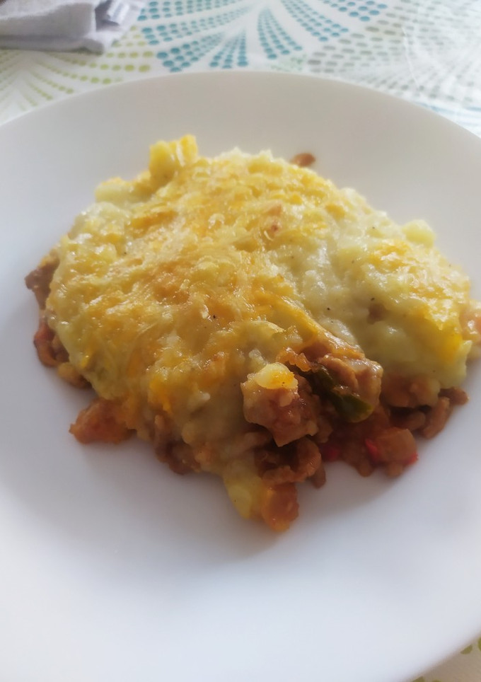 Una foto de Pastel de carne con puré de patata