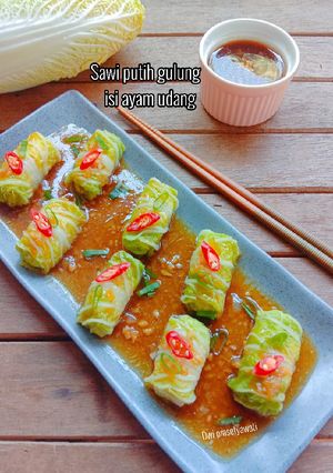 Foto resep SAWI PUTIH GULUNG isi ayam udang
