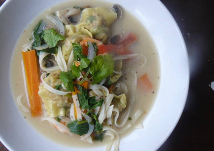 Easy Whonton coconut soup