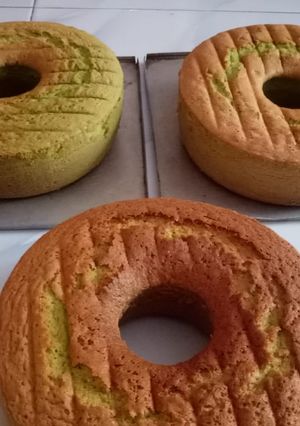 Foto resep Kue Bolu Pandan 6 Telur Santan
