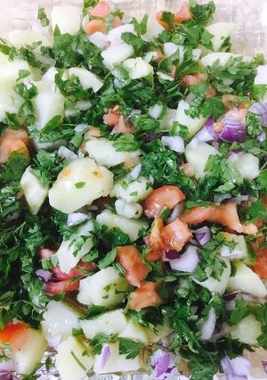 صورة لوصفة سلطة البطاطا 😋😻