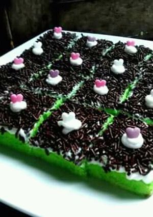 Foto resep Bolu pandan potong