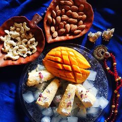 A picture of Mango Kesar Malai Kulfi.