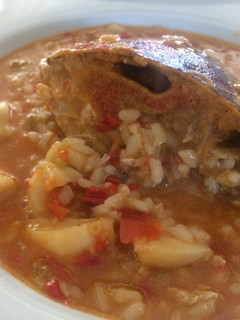 Una foto de Arroz caldoso con buey de mar