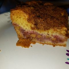 A picture of Strawberry Rhubarb Coffee Cake.