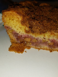 A picture of Strawberry Rhubarb Coffee Cake.