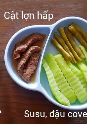 Hình của món Cật lợn hấp gừng.