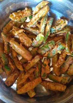 A picture of Tindora Crispy fry / Ivygourd Fritters.