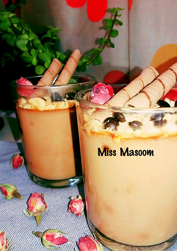 عکسی از دستور پودینگ قهوه و شکلات