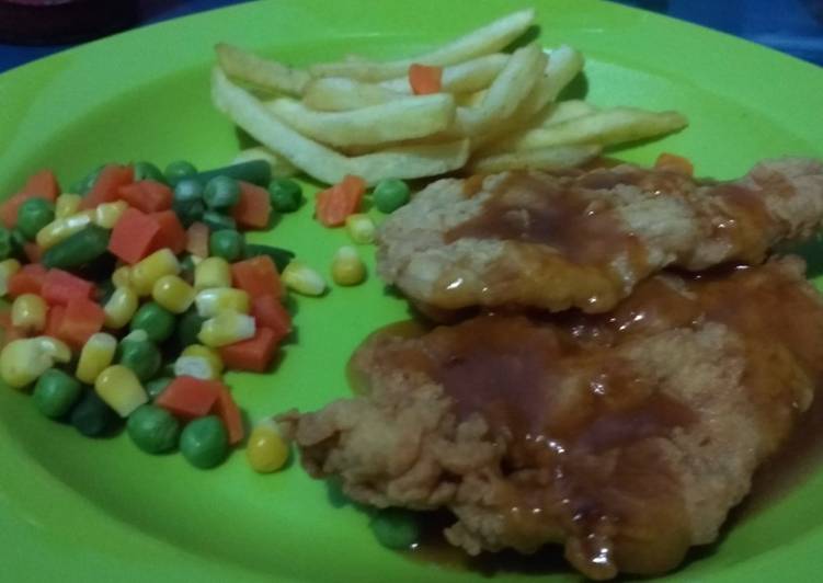 Steak Ayam Crispy#BikinRamadanBerkesan