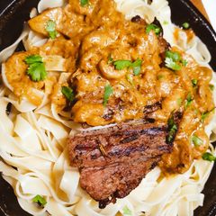 Steak in Mushroom Sauce A picture of Steak in Mushroom Sauce.