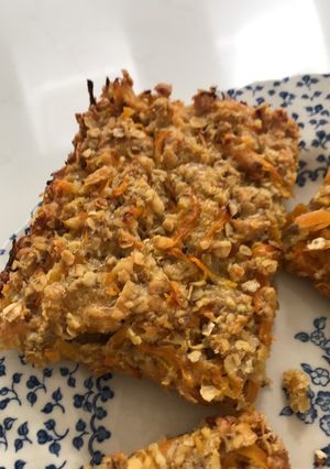 A picture of Savoury carrot flapjacks.