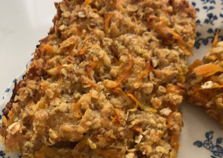 Steps to Prepare Homemade Savoury carrot flapjacks