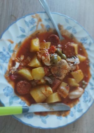 Une photo de Poulet façon Lisbonne