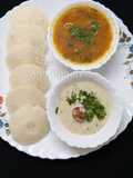 Idli sambhar chutney
