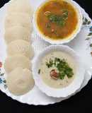 Idli sambhar chutney