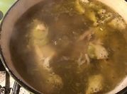 A picture of chicken wing soup
