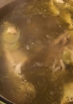 A picture of California Farm Whole Chicken Dinner Soup.