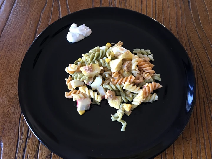 Receta Ensalada de pasta tricolor  que Delicioso