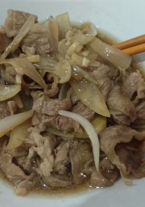 Foto resep Gyudon/Bef bowl original ala Yoshinoya