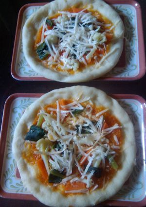 Foto resep Pizza sayur dan keju (no oven)