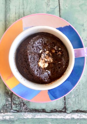 A picture of Chocolate Peanut Butter Mug Cake.