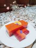 Puding Pepaya Lapis Buah Bit