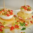 Potato, Ham, Cheese, and Egg Skewers