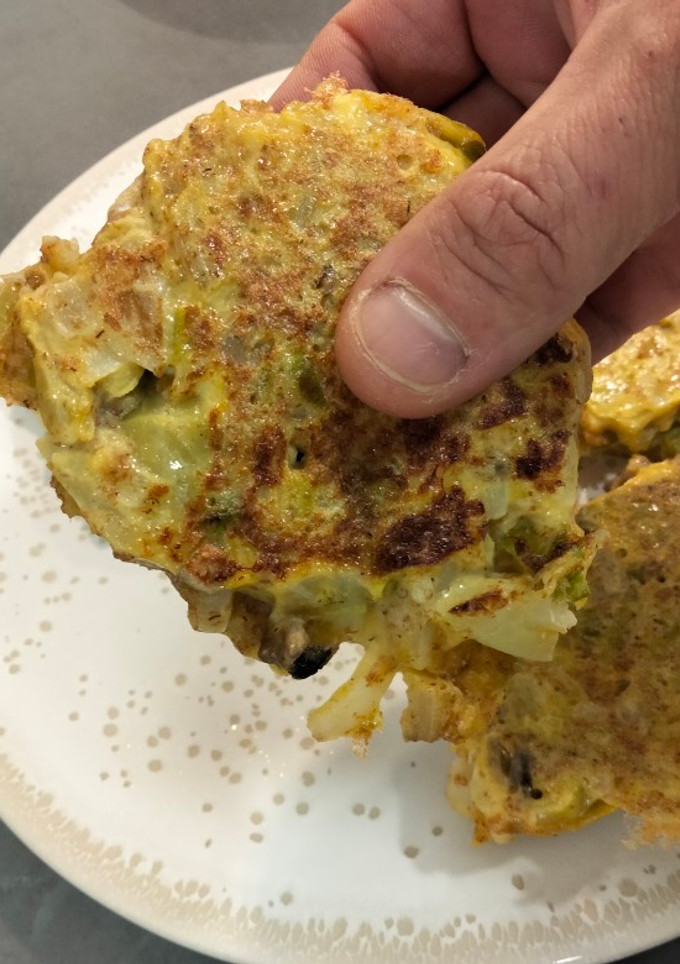 Una foto de Tortitas de col