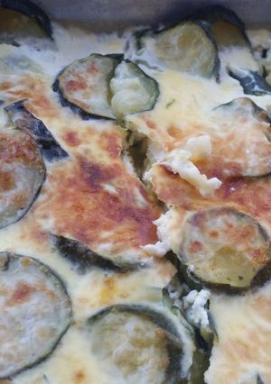 Une photo de Gratin courgette léger