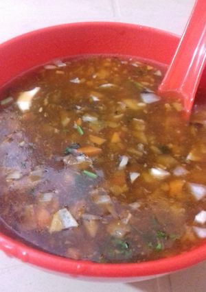 A picture of Veggies soup.