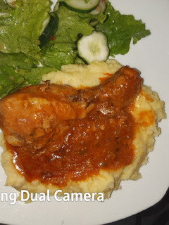 Una foto de Puré de papas con parmesano