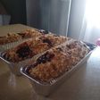 Budín de coco y dulce de leche con crumble