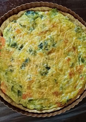 Una foto de Tarta de zapallitos masa casera