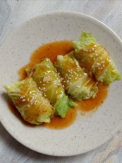 Foto resep Sawi Gulung Udang Ayam Kukus